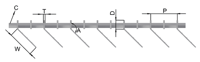 Aluminum trafficable louvers specification diagram