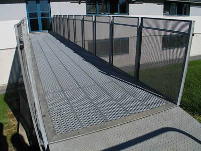 O-Grip safety grating is used as walkway for people to walk.