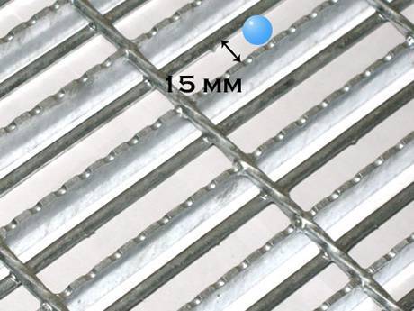 A detail enlargement map of offshore platform reinforced floor, and object’s diameter larger than 15 mm can not pass.