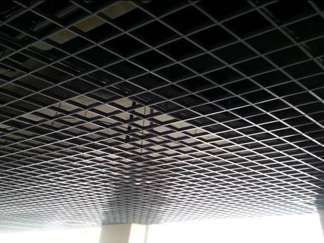 The black steel grating ceiling showing in the picture.