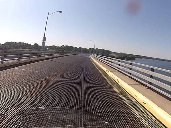 The aluminum swage locked gratings covering the bridge.